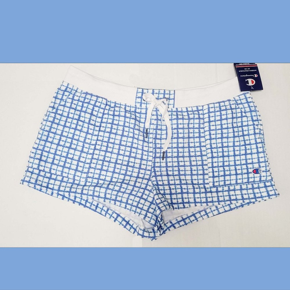 New Champion 2pc. Campus French Terry Set - Blue/White - X-Large